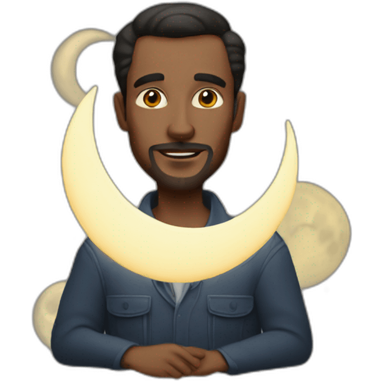 Hombre en la luna emoji