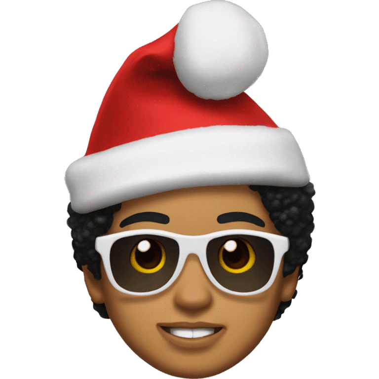 bruno mars with santa hat emoji