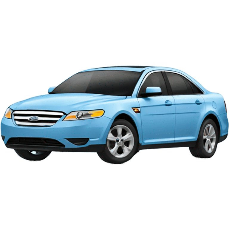 Ford Taurus sky blue car  emoji