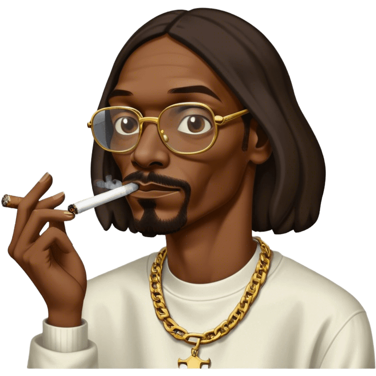 Snoop dog, smoking a blunt emoji