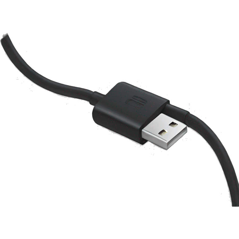 Black charging cable emoji