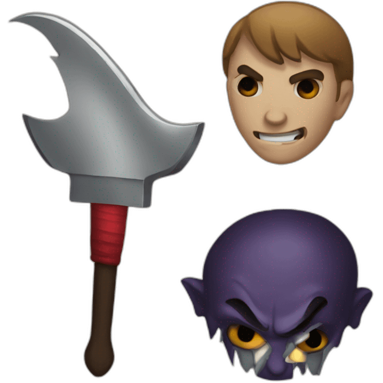 stake against vampire emoji