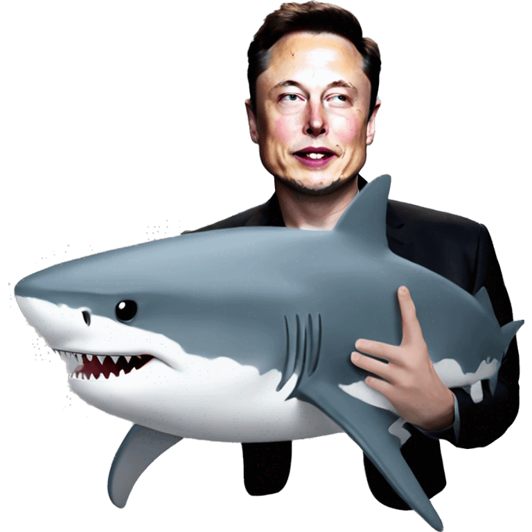 Elon musk and a shark emoji