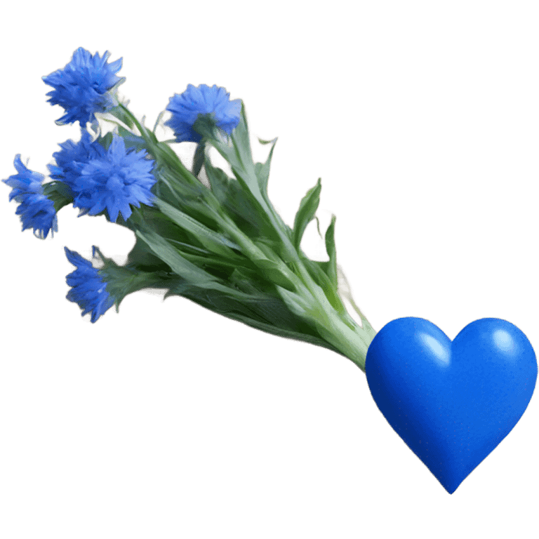 Cornflower blue heart emoji