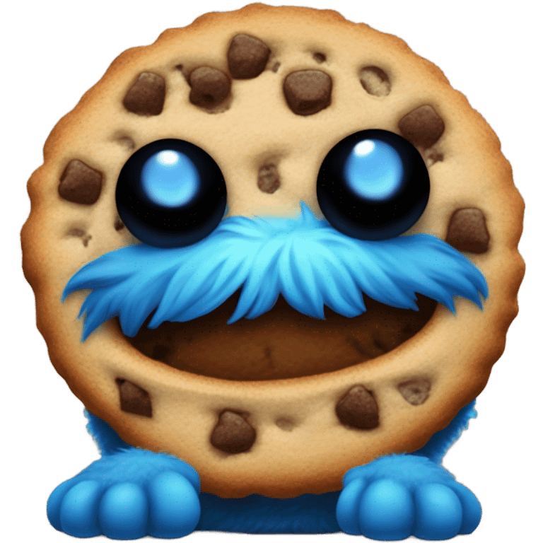 Cute Cookie Monster kawaii emoji