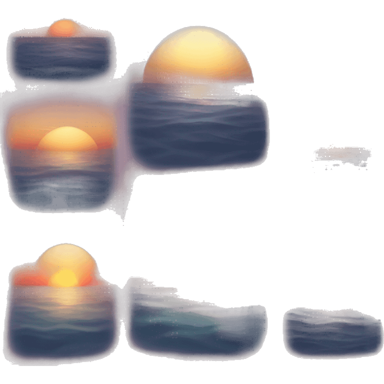 Coucher de soleil sur mer emoji