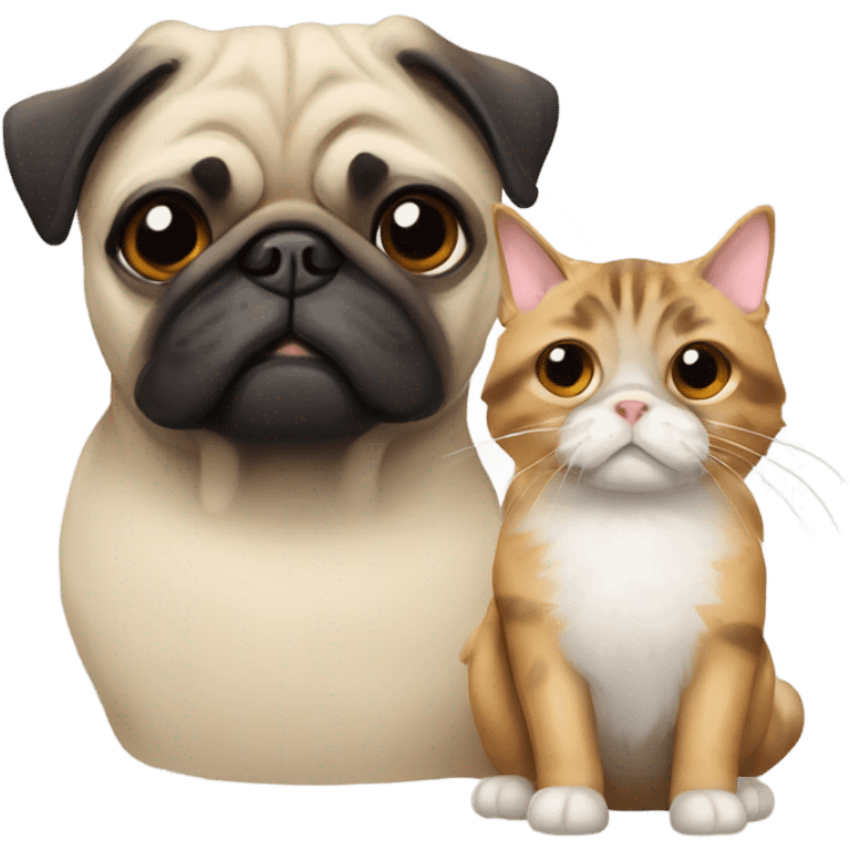 pug and Maine coon emoji