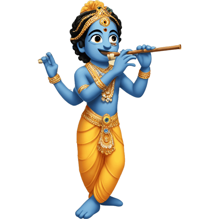 lord krishna playing flute emoji