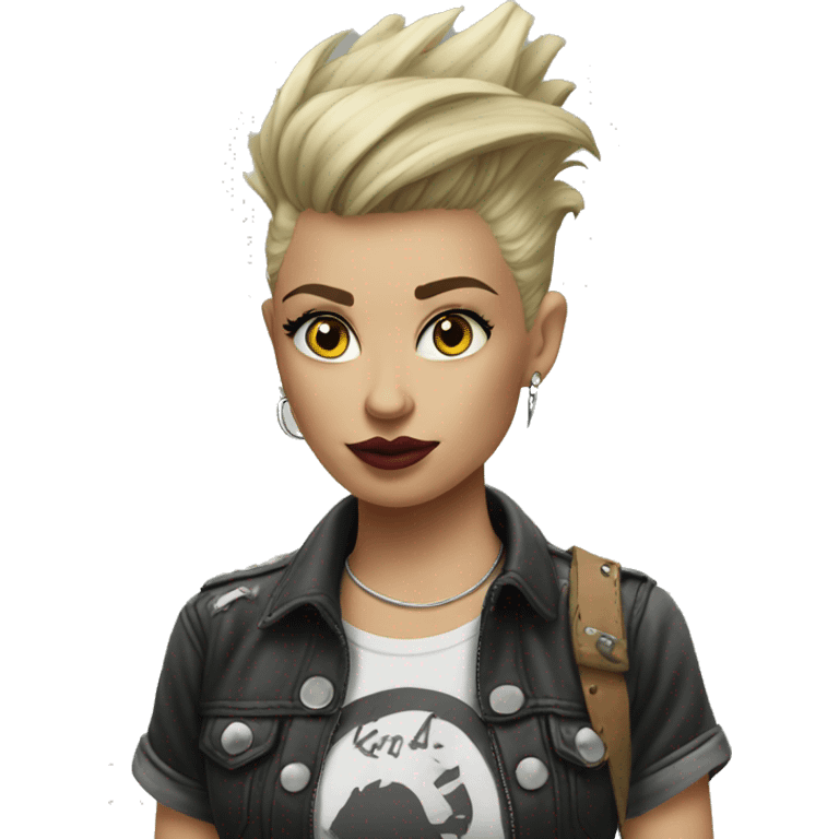 punk girl with t shirt kristin emoji