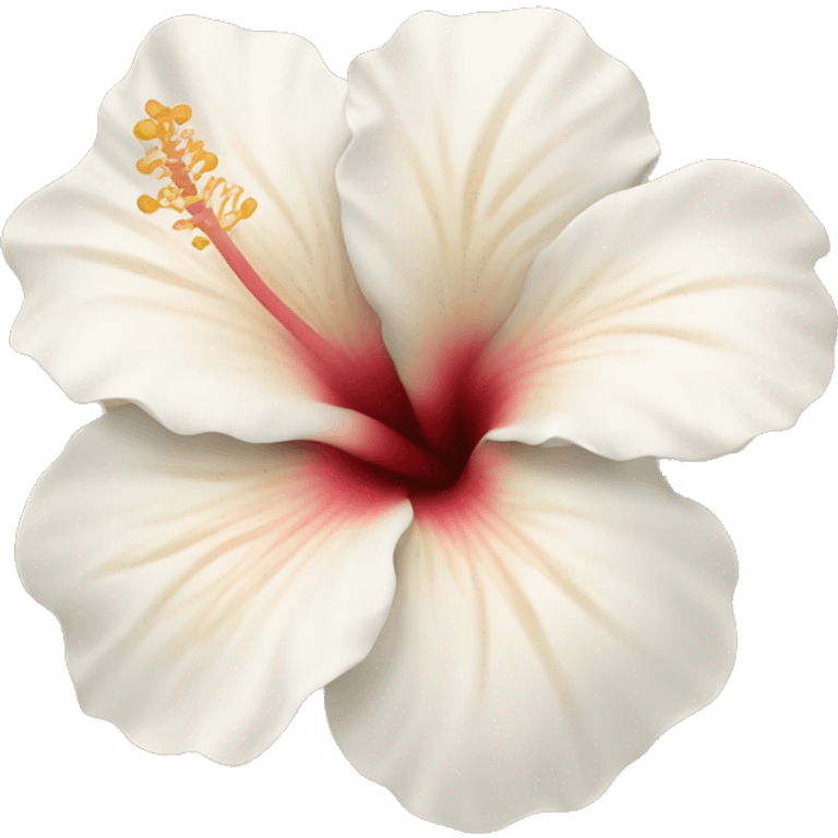 white and beige hibiscus flower  emoji