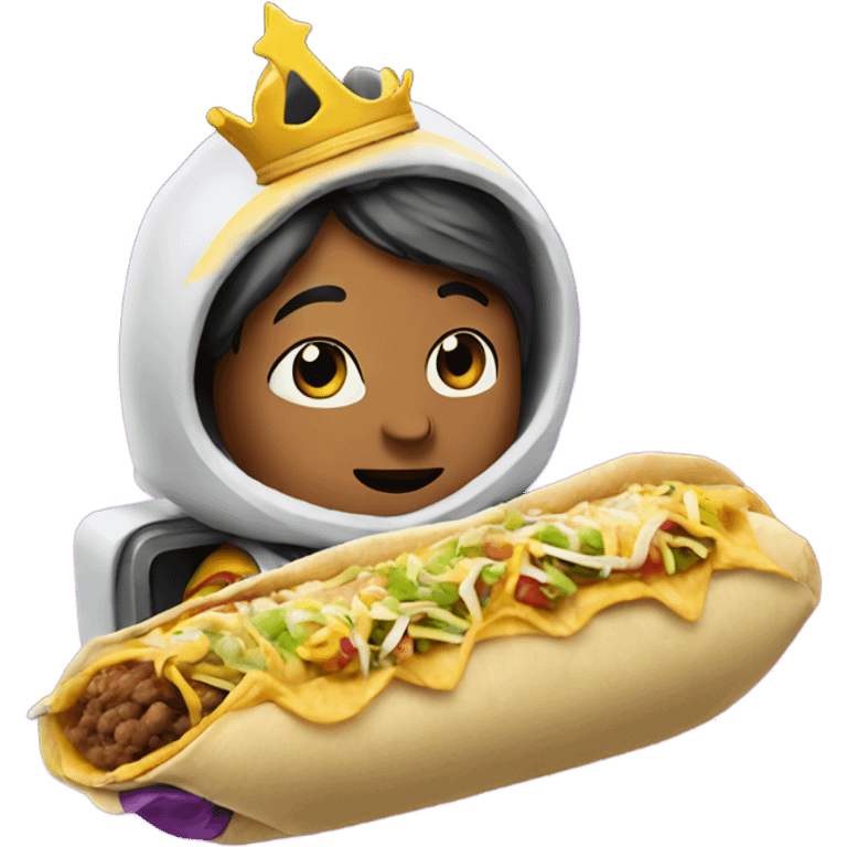 King Von on a rocket ship eating a burrito  emoji