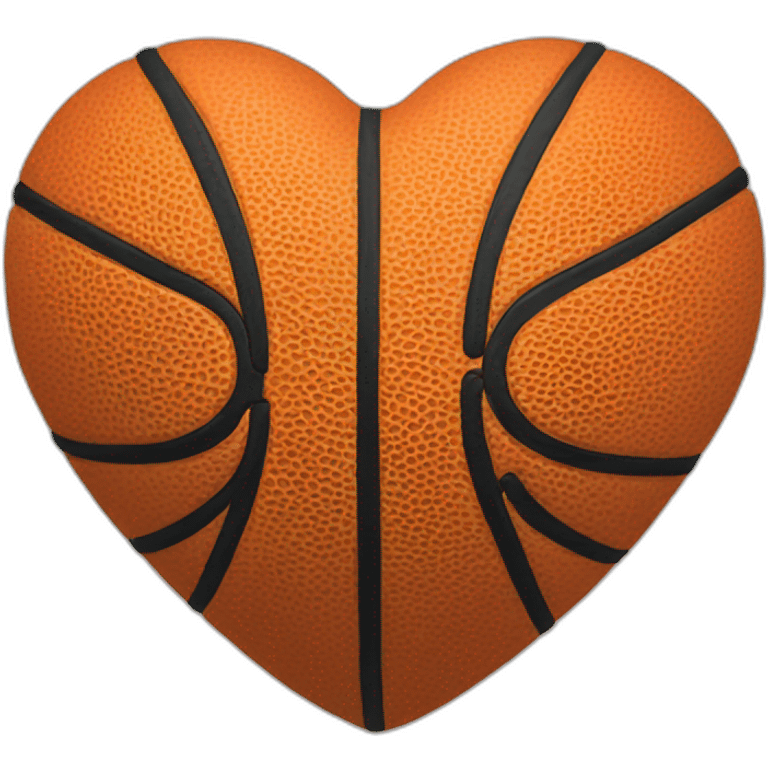 basketball shaped heart emoji