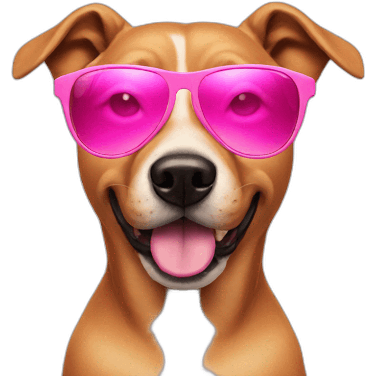 Dog with Pink sunglasses emoji