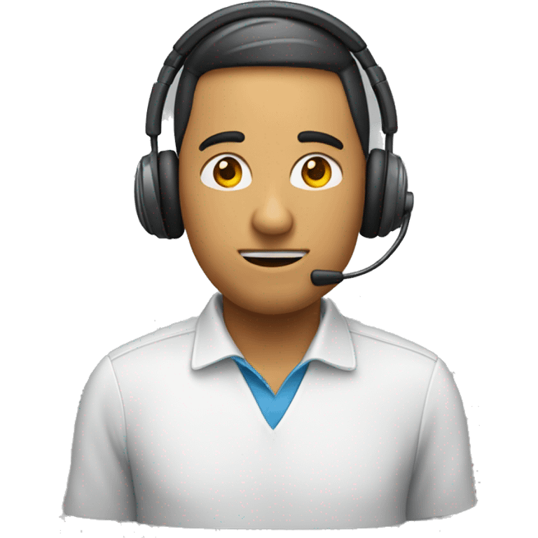 Person wearing headset but can’t hear emoji