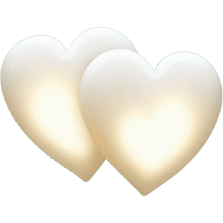 Can you create two hearts shining together white? emoji