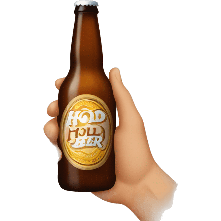 hold-my-brown beer bottle-just-the-hand-and-beer emoji