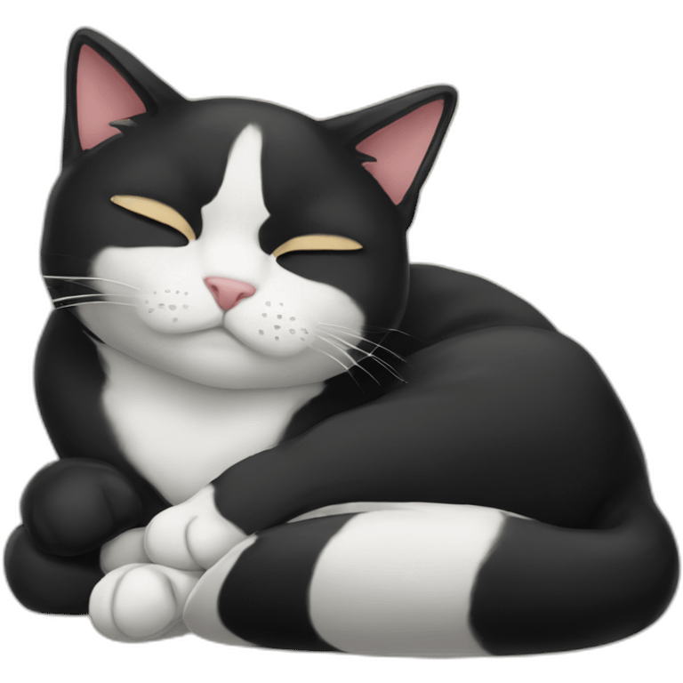 Sleeping-tuxedo-cat emoji