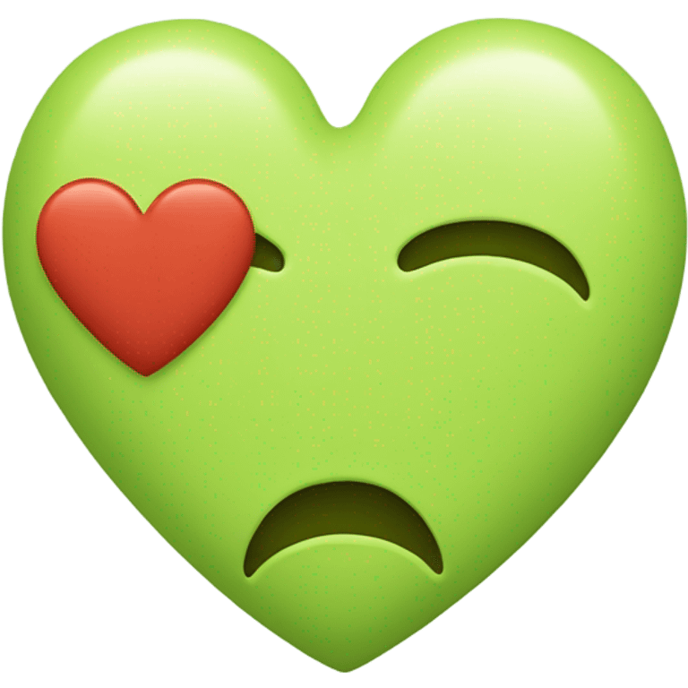 pistachio green colour broken heart  emoji