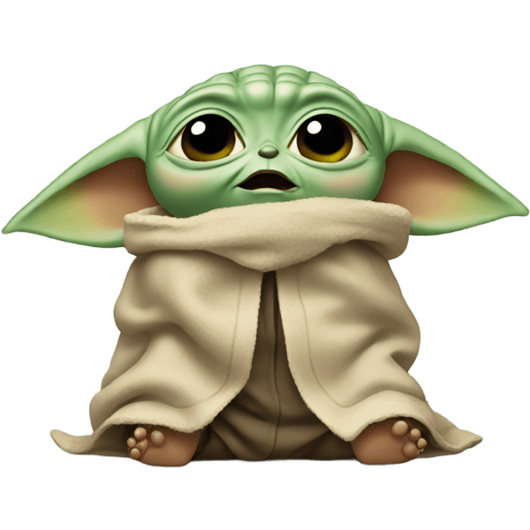 crying baby yoda  emoji