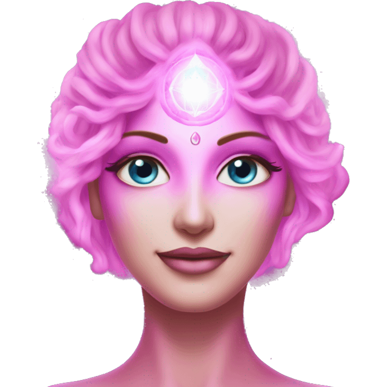 Pleiadian radiant glowing diva woman female third eye pink emoji