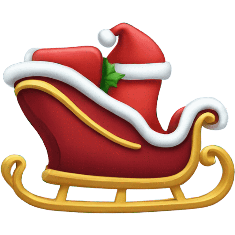 Santa’s sleigh flying emoji