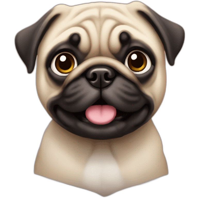 little cute pug emoji