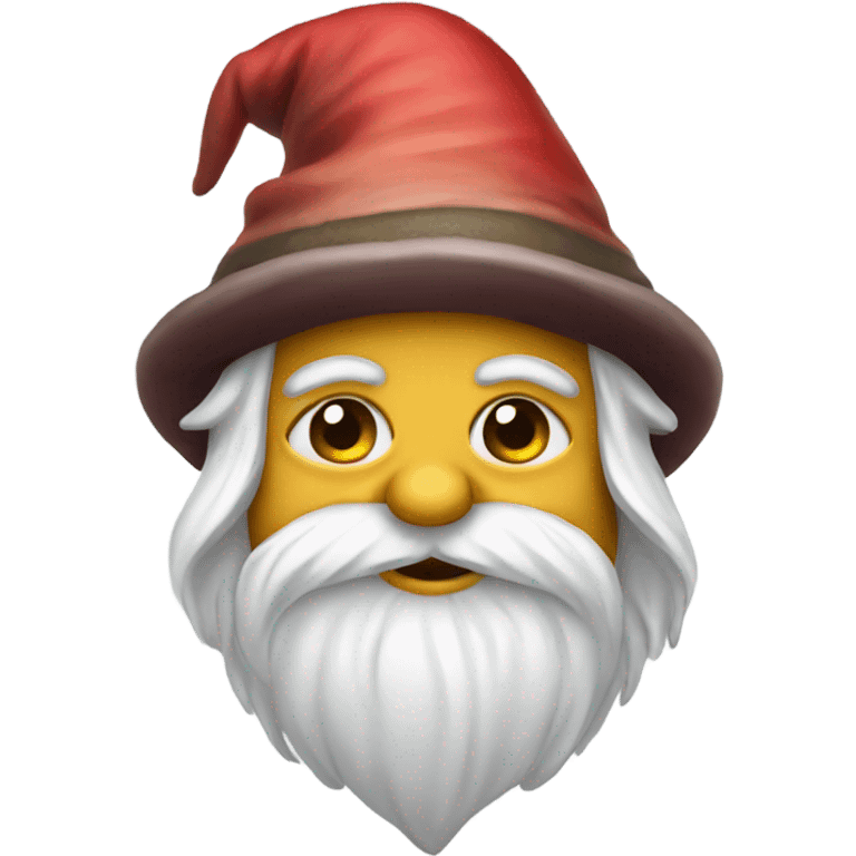 Gnome with hat covering eyes emoji