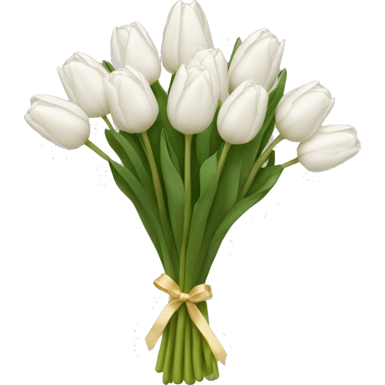 white tulip bouquet  emoji