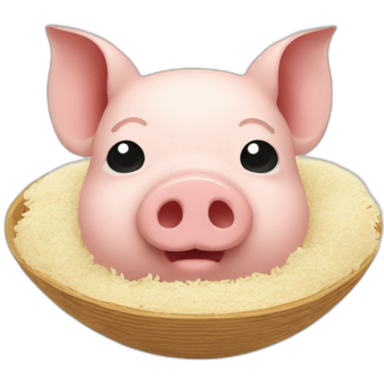 pig in a rice emoji