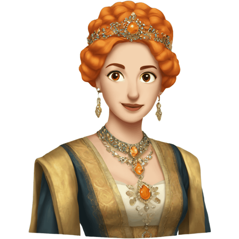 Hurrem Sultan with orange hair emoji