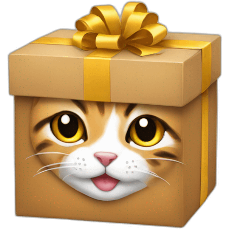 cat gift box emoji