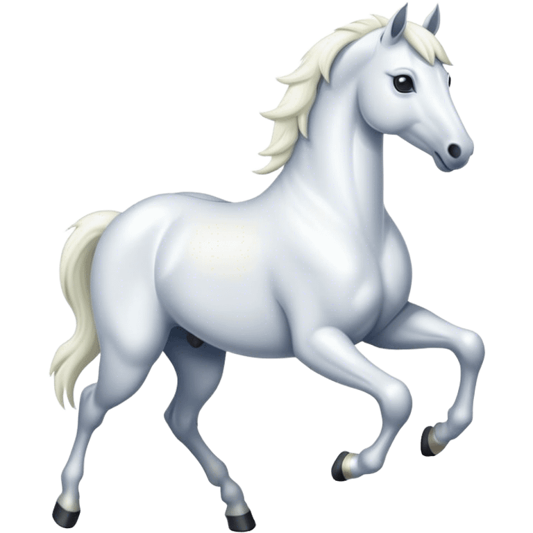 White horse dancing emoji