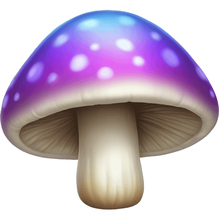 Iridescent mushroom emoji