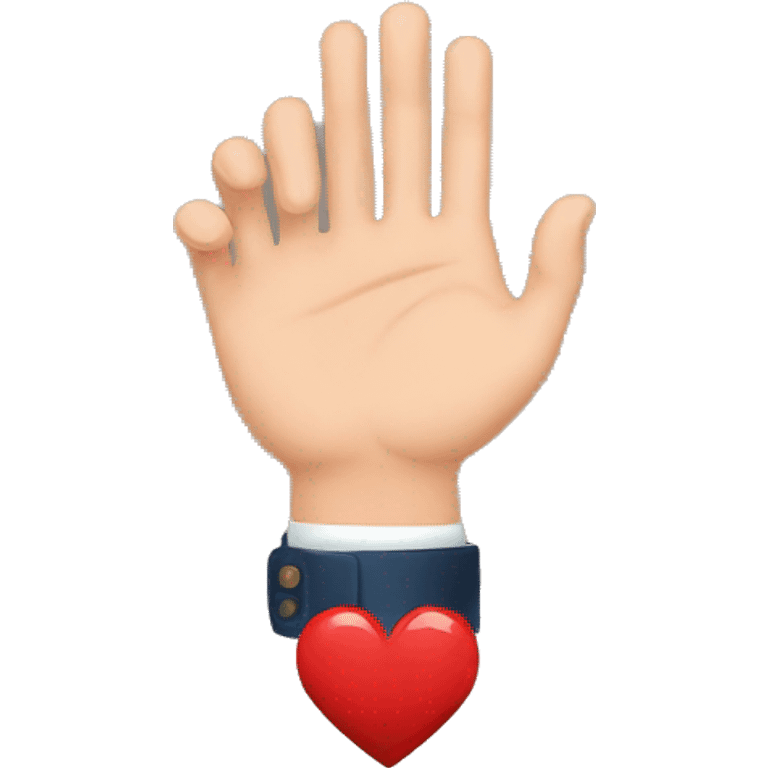 Putin and heart by hands gesture  emoji