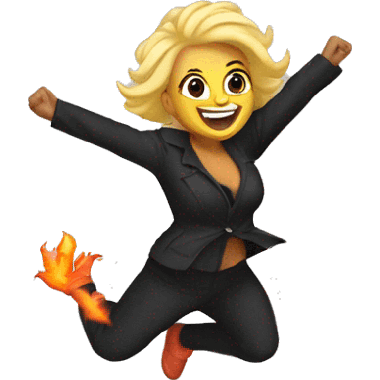 Phoenix Marie jumping emoji