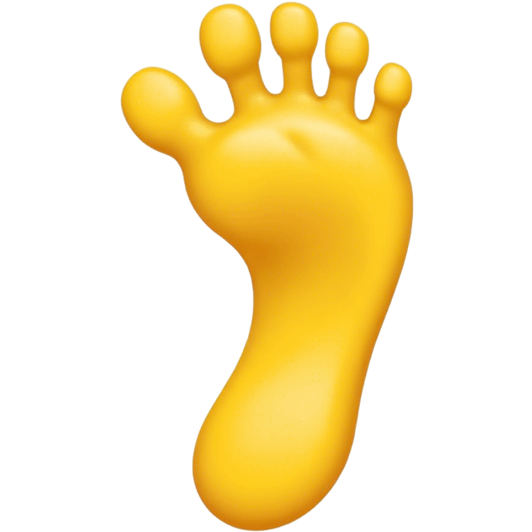 Emoji with a foot emoji