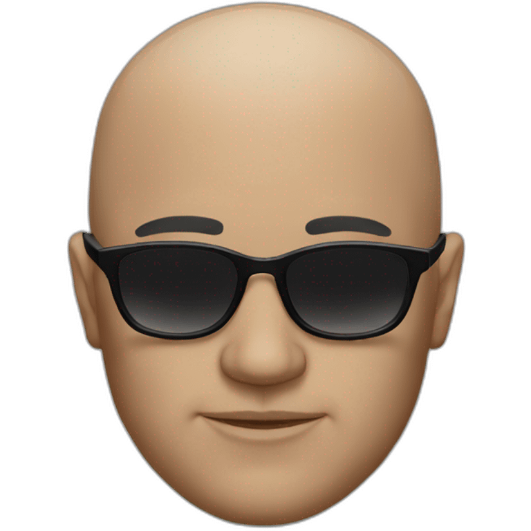 A bald guy with sunglasses smoke emoji