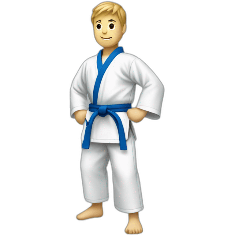 Karate blue belt with gi emoji