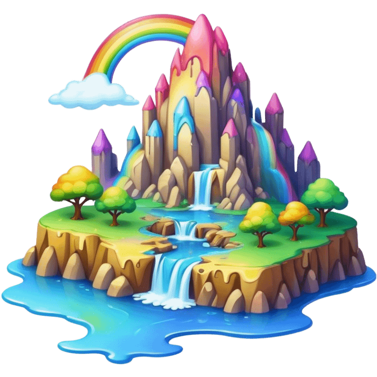 melting rainbow renaissance landscape emoji