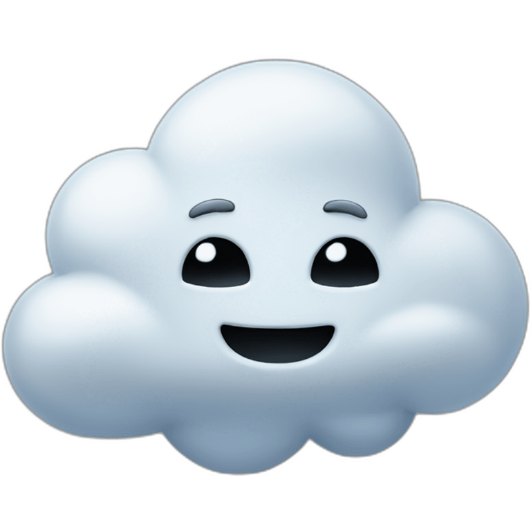 A cloud that is actually a secret agent spy emoji