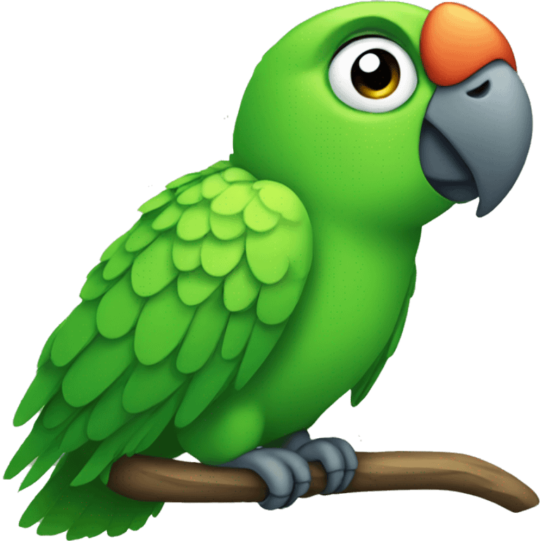 A green parrot  emoji