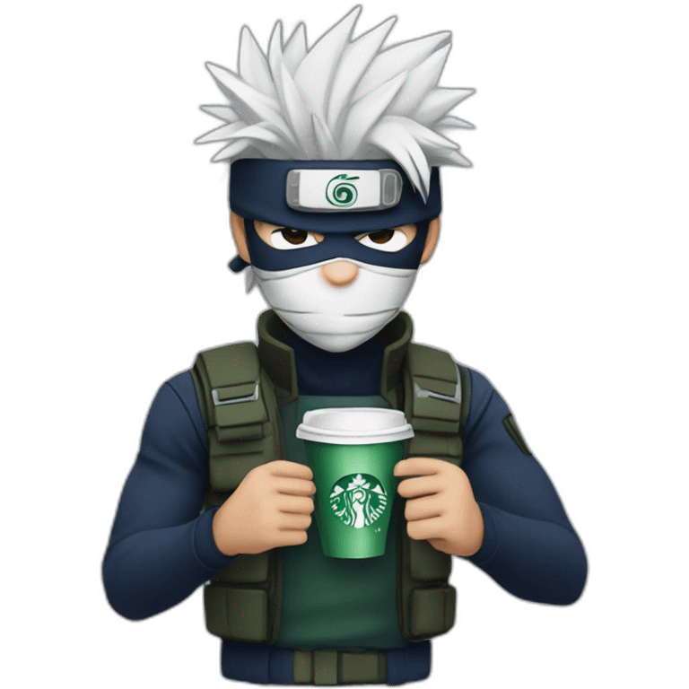 kakashi drinks starbucks emoji