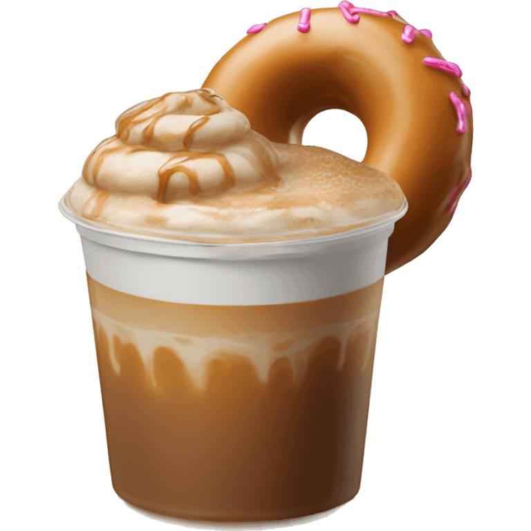 dunkin’ donuts caramel iced coffee light and sweet emoji