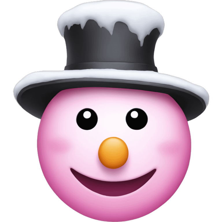 pink snowman emoji