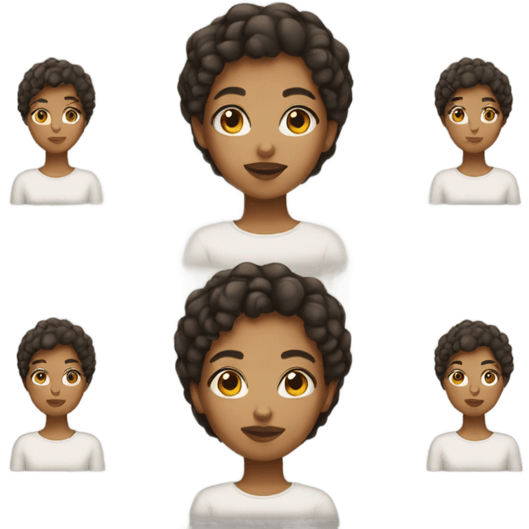 lightskin girl with short hair emoji