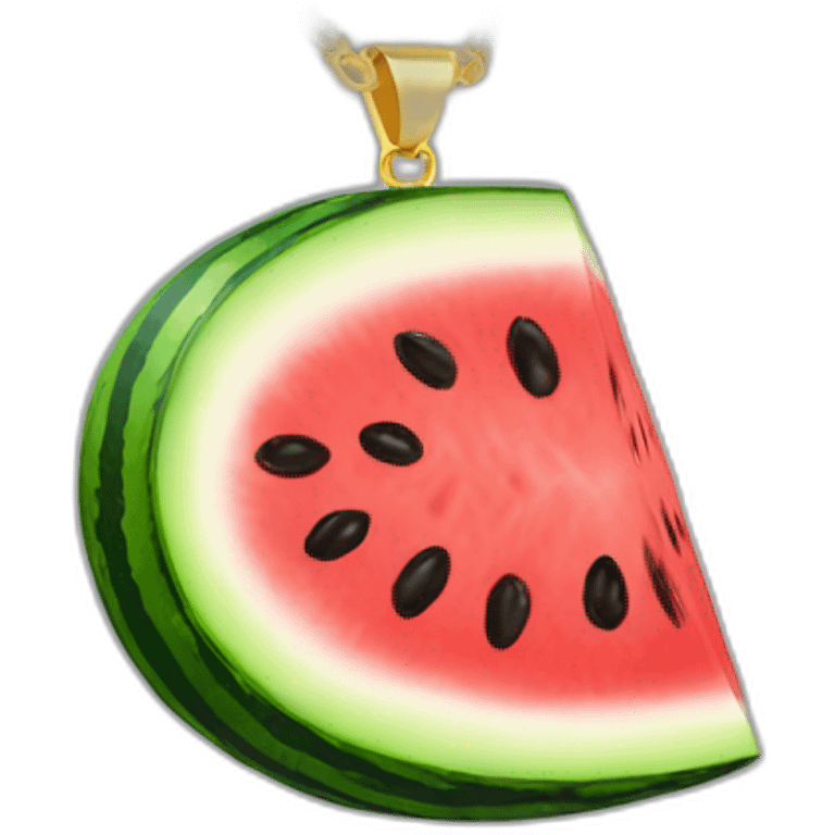 Watermelon-locket emoji