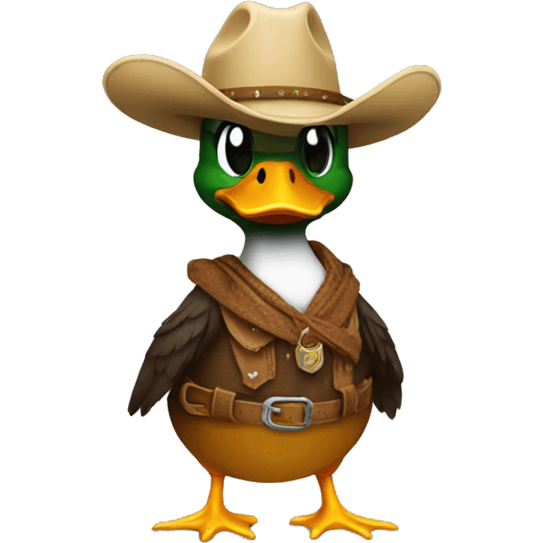 duck wearing a cowboy hate emoji