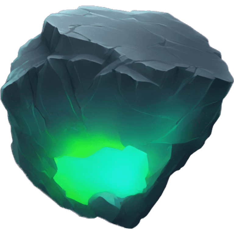 rock with neon highlight emoji