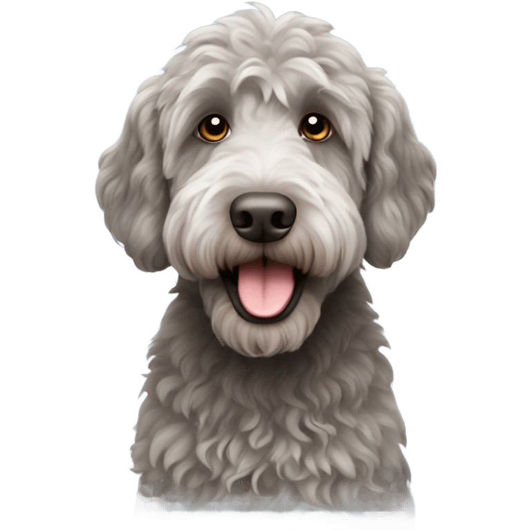 Gray Aussie doodle emoji