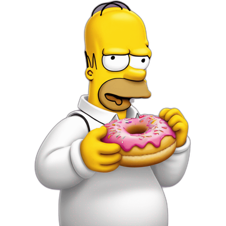 Homer simpson qui mange un donut emoji